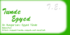 tunde egyed business card